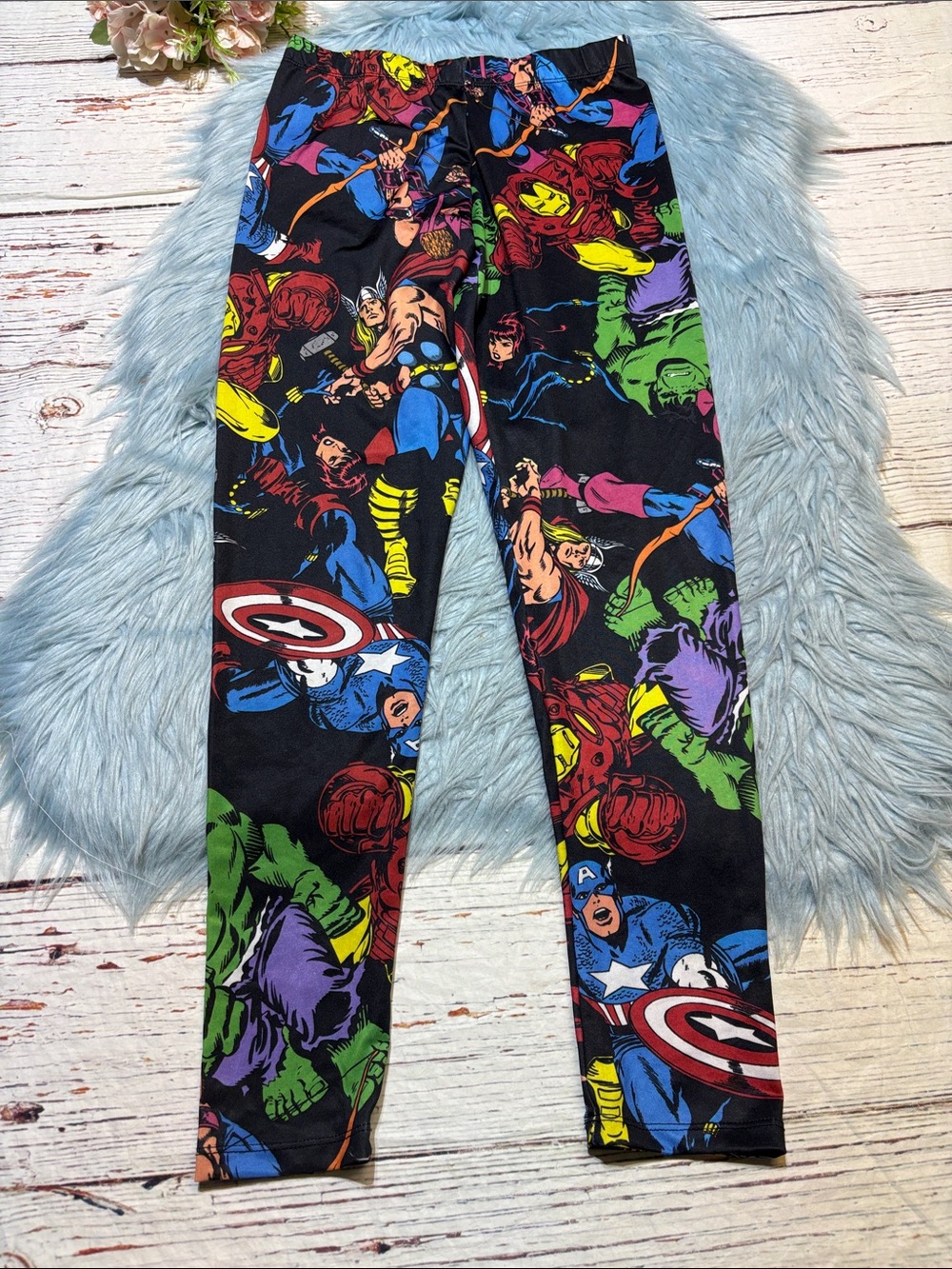 Mighty Fine Marvel Comics Graphic Leggings sz M